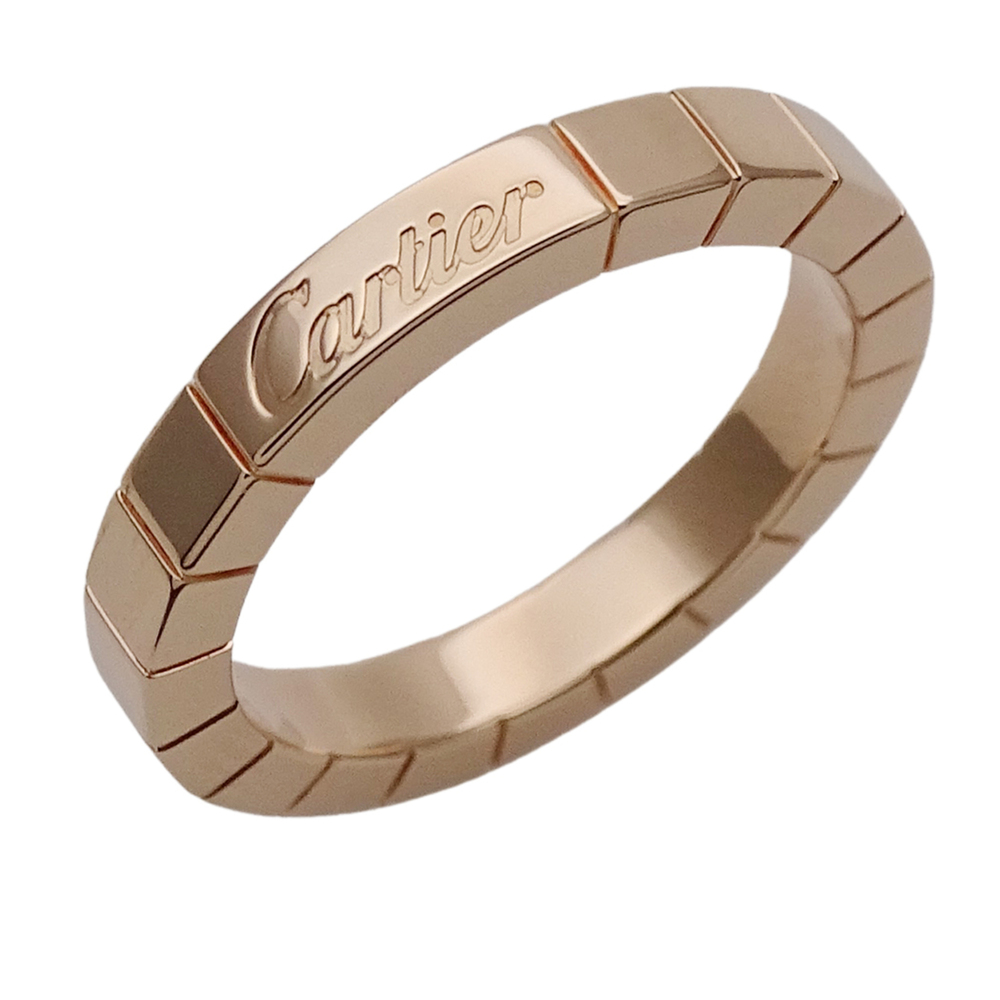 Cartier ring for women, brand name, 750PG Lanieres pink gold, size #51 (appro...